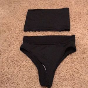 black bikini set size m highwaisted